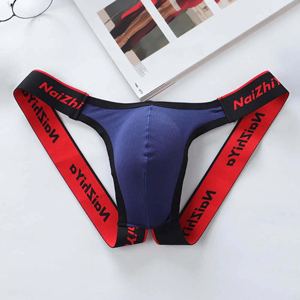 

Men's Sexy Briefs Thongs Low Waist U Convex Underwear Underpants Breathable Men's G-String Underwear T-Back Bikini Briefs