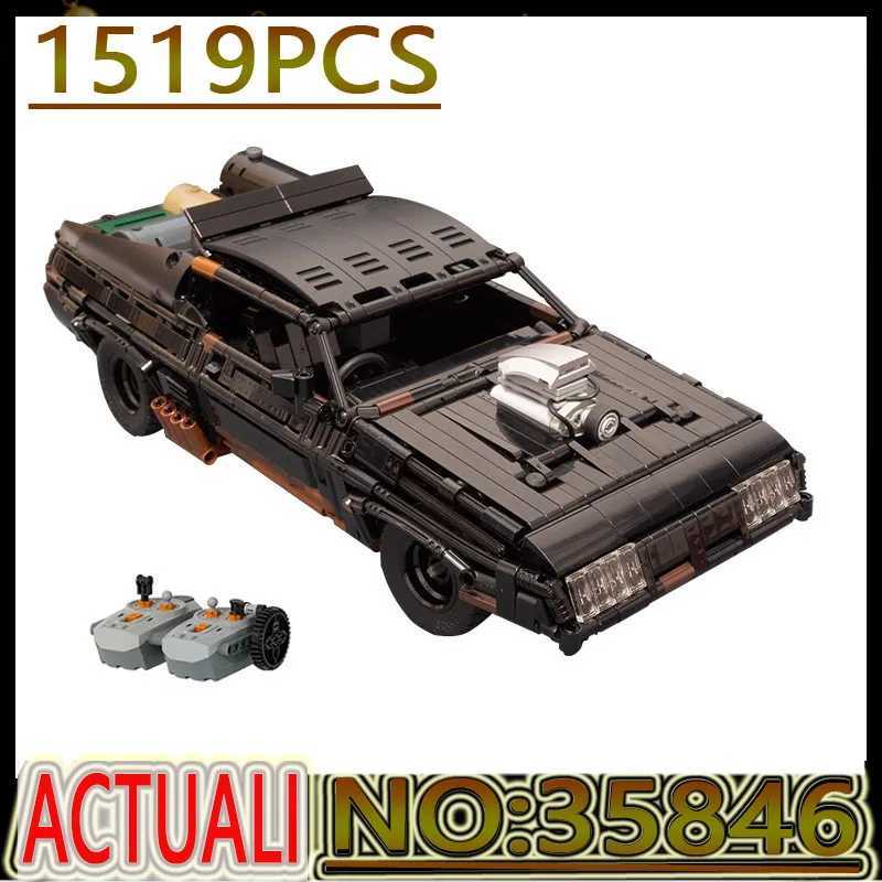 

Популярный черный перехватчик, автомобиль с мышцами, суперкар, модель, высокотехнологичная модель, строительные блоки, кирпичи, детские игр...