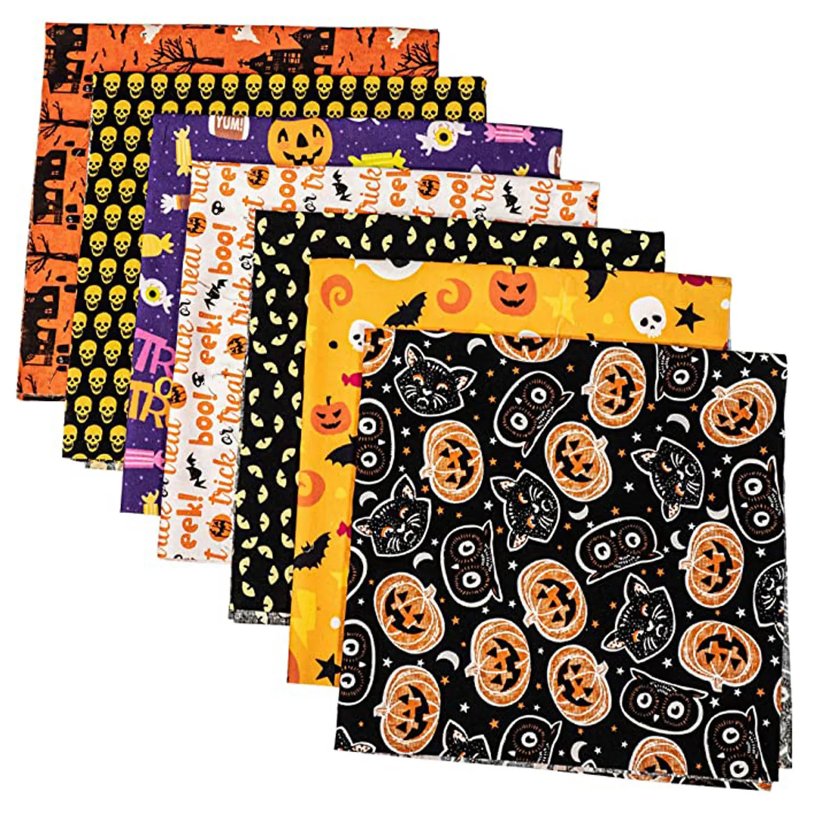 Diy ручной работы Детская хлопковая одежда с рисунком тыквы на Хэллоуин платок Hand