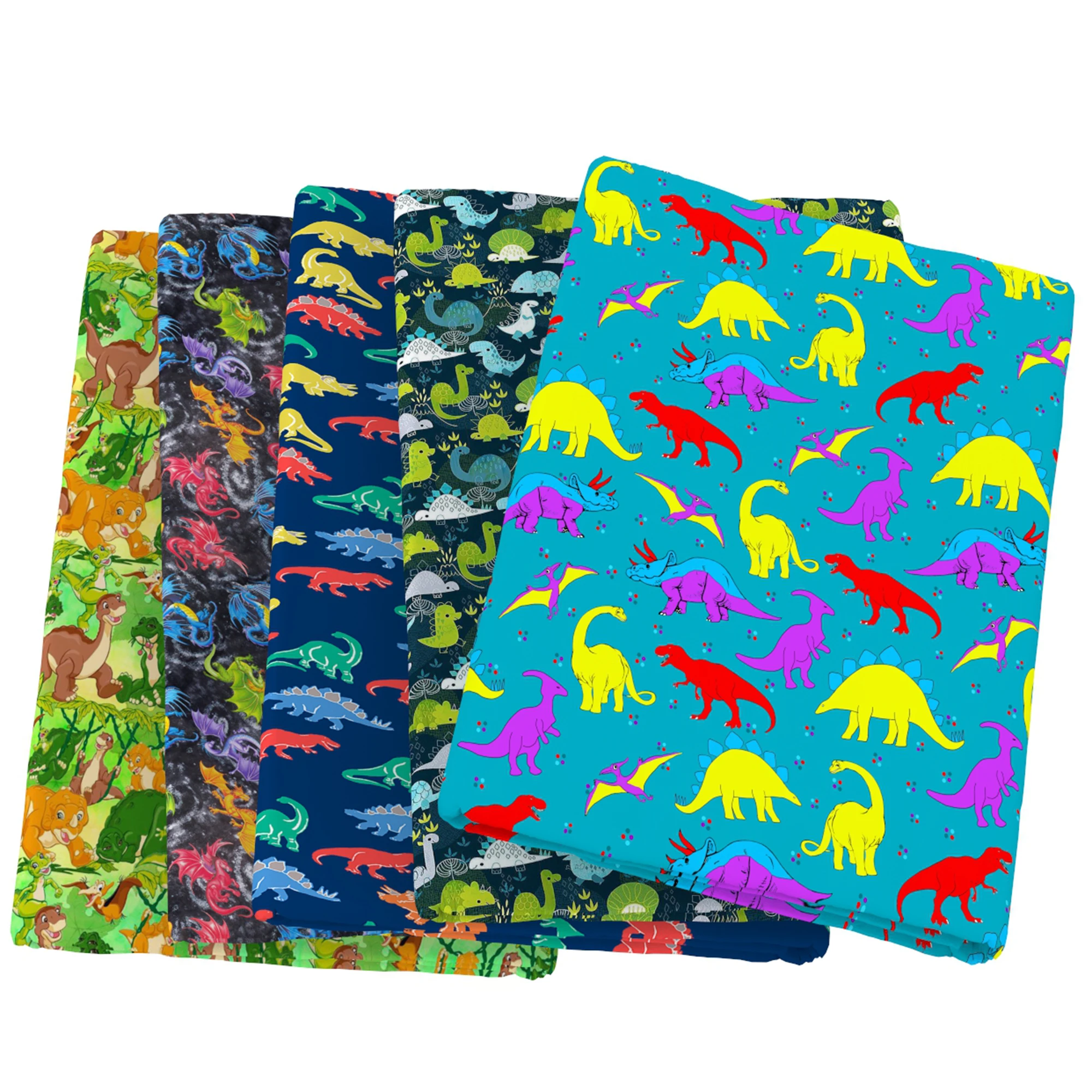 В стиле пэчворк с рисунком динозавра из хлопка и полиэстера Шлепанцы ткани в