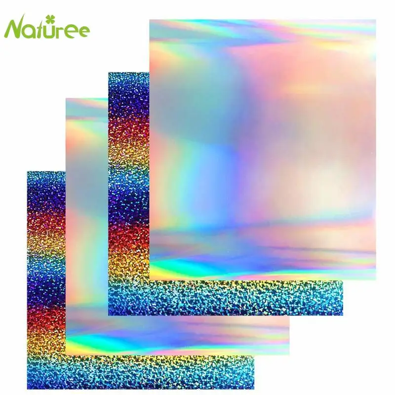 25 см * 1 м ПУ голографическая теплопередача виниловая футболка термопечать утюгом