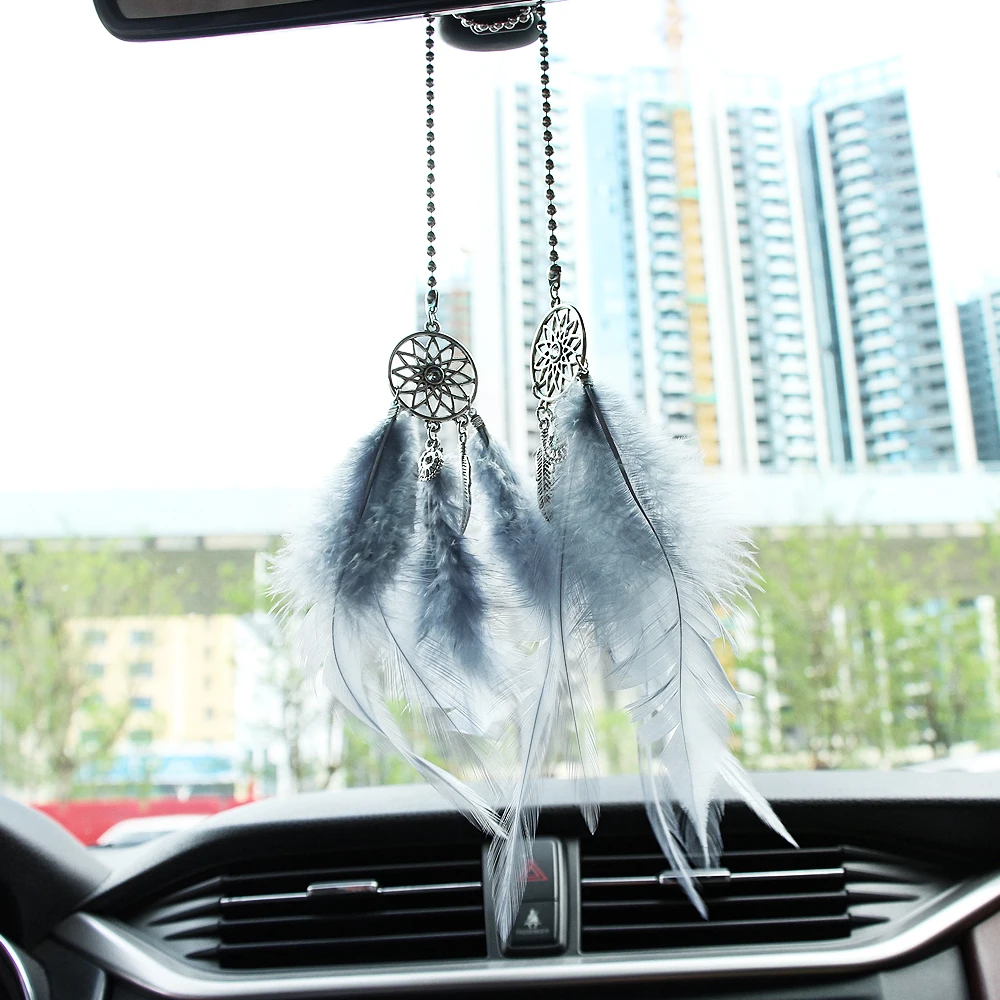 Автомобильная подвеска Ловец снов ветряные колокольчики украшение с перьями
