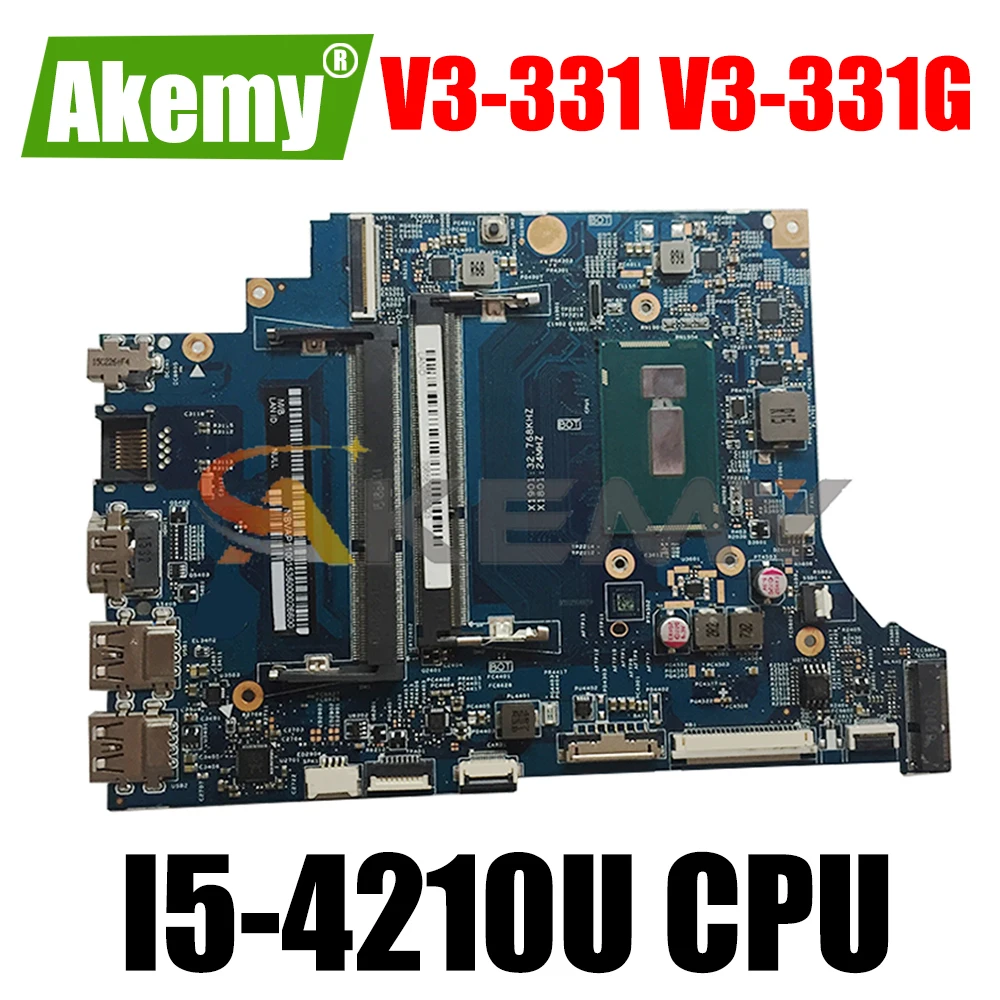 

AKEMY 448.02B17.0011 NBMPF11002 NB.MPF11.002 For Acer aspire V3-331 V3-331G laptop motherboard SR1EF I5-4210U Mainboard