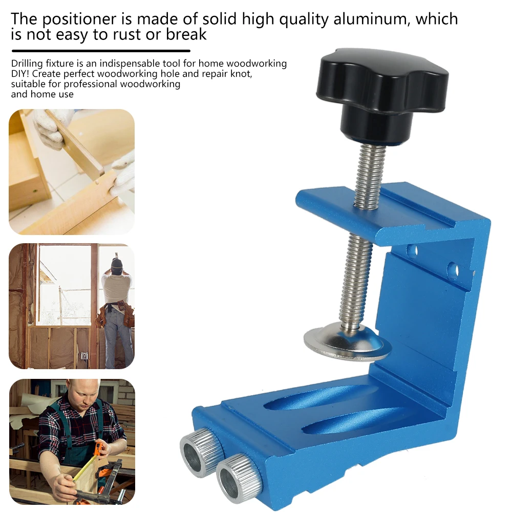 

Drill Locator Hole Drill Guide Dowel Jig Convenient Labor Saving Alloy Steel Woodworking Drilling Template Guide Tool for Home