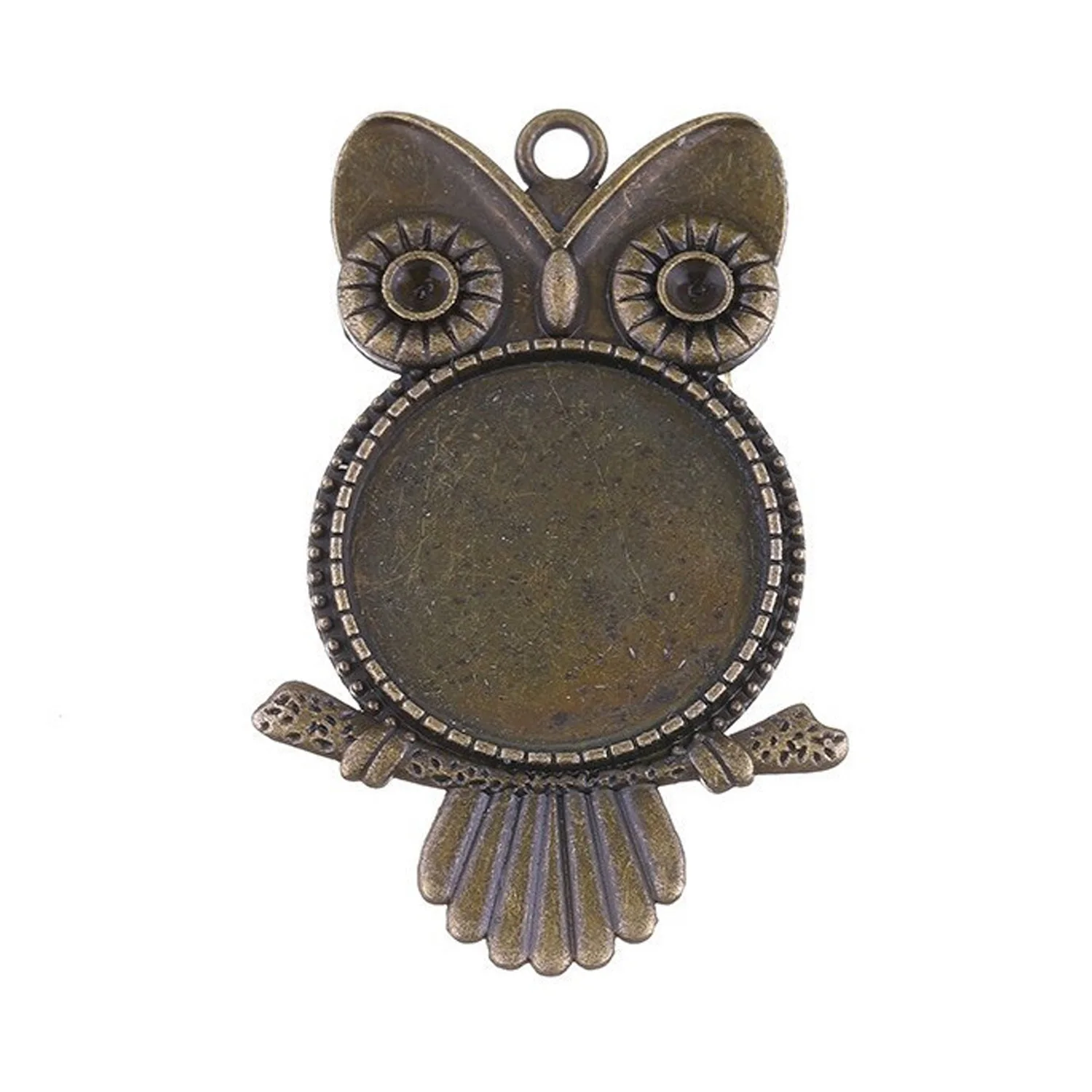 Пустая Подвеска для сережек в виде совы 10 шт. 25 мм подставка с кабошоном основа