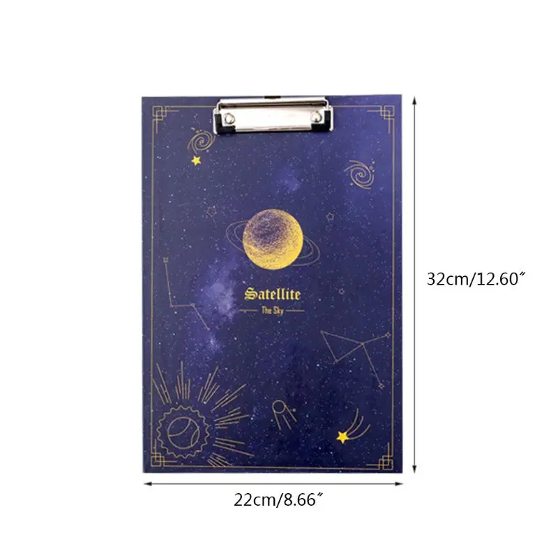 

Creative Dream Starry Sky File Folder Clipboard A4 Writing Board School Office Stationery Supply