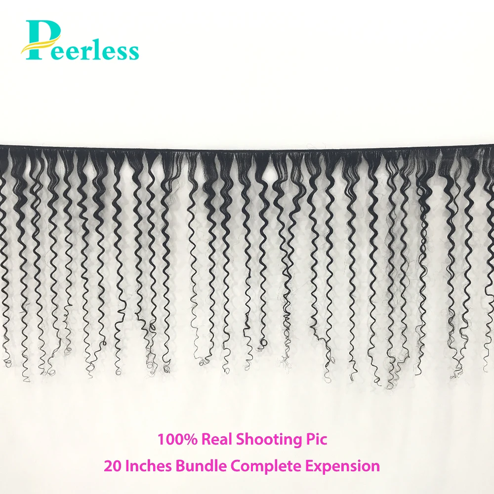 PEERLESS Virgin Hair перуанские кудрявые необработанные человеческие волосы, плетение 4 пряди 10-28 дюймов, средний коэффициент, натуральные волосы для наращивания