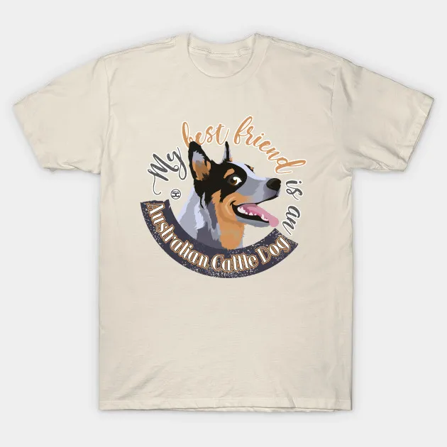 Мужская футболка мой лучший друг-Австралийская собака синяя женская | одежда