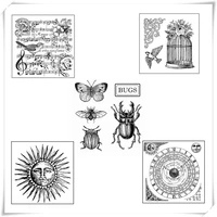 2021 new arrivals clear stamps for scrapbooking paper making sun insect bird stamp set account craft no cutting dies