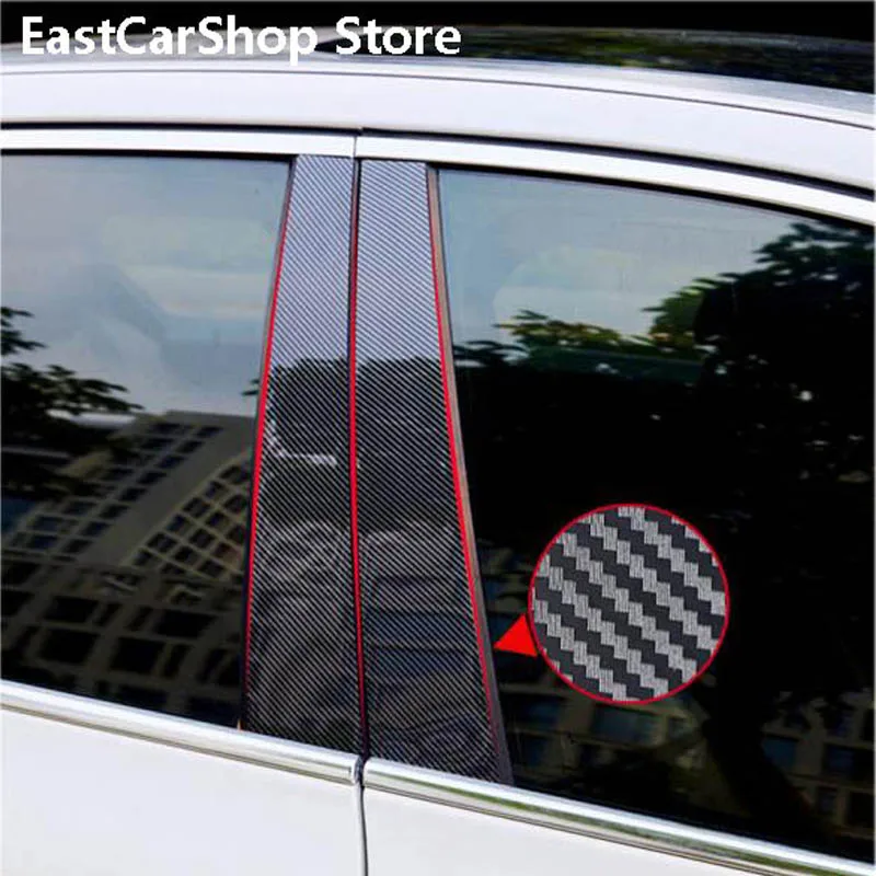 

Car B C Strip Door Window Middle Column Trim Protection Carbon Fiber PC Cover for Baojun 530 510 310W 560 730 360 630 310