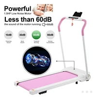 foldable treadmil with padphone rack run walk led folding electric walking treadmill gym running fitness exercise equipment
