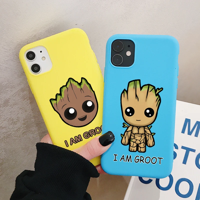 Чехол для телефона I Am Groot Marvel с мультипликационным принтом XiaoMi RedMi Note 8 7 6 5 K20 Pro