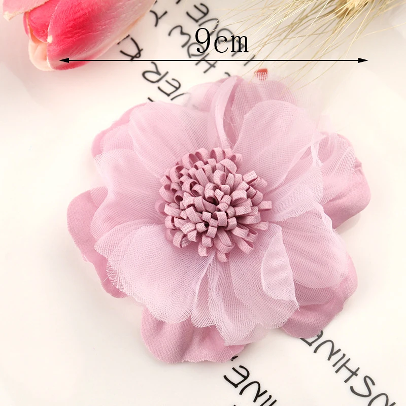 5PCS /33 Colors Mini Chiffon Fabric Flower For Wedding Invitation Artificial Flowers For Dress Decoration