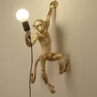 Подвесной светильник из смолы, золотистый, черный, белый светильник в стиле лофт, веревка из пеньковой веревки, настенная лампа с животными, для бара, кафе, домашний декор, подвесной светильник