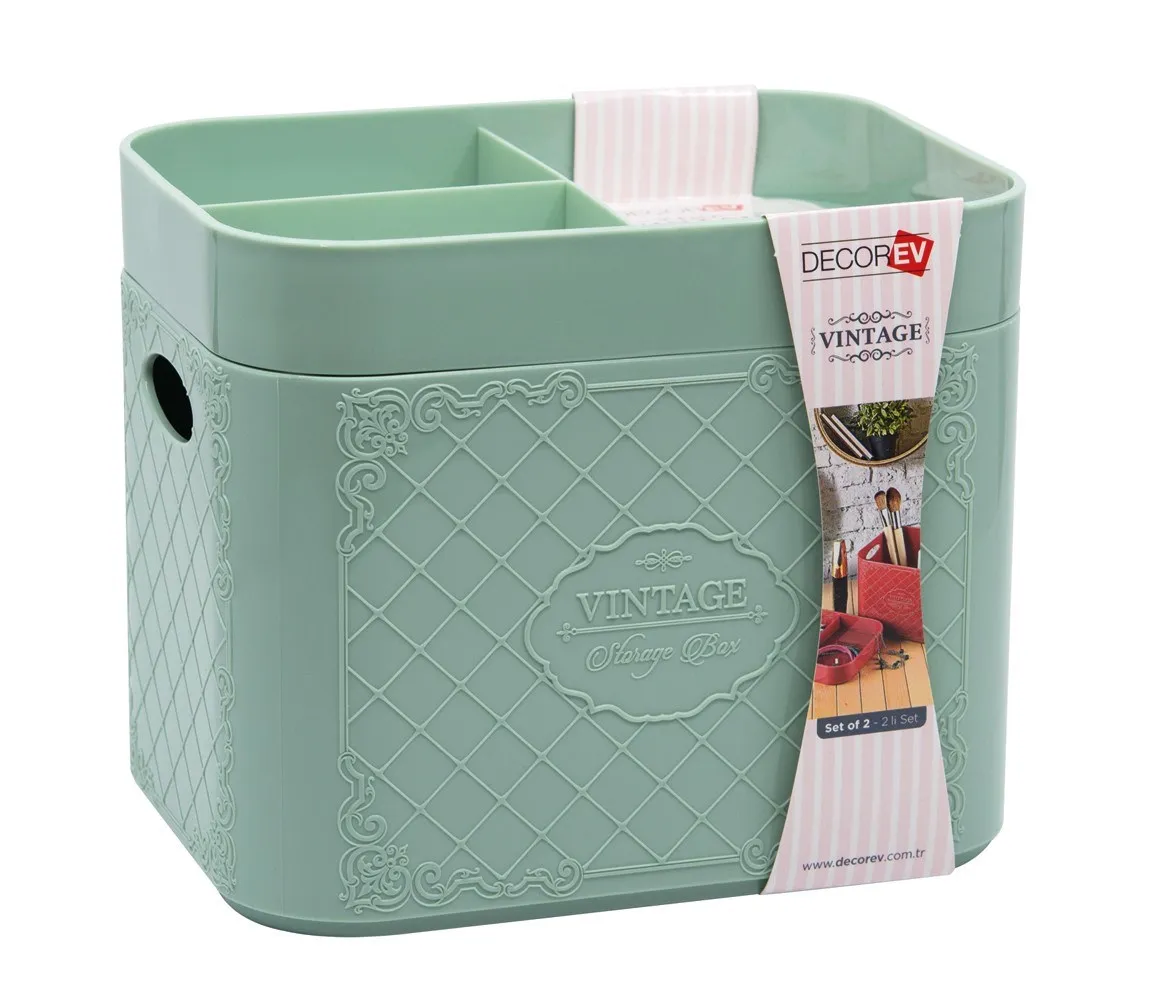 Винтажный органайзер для рабочего стола коробка хранения мелочей косметики