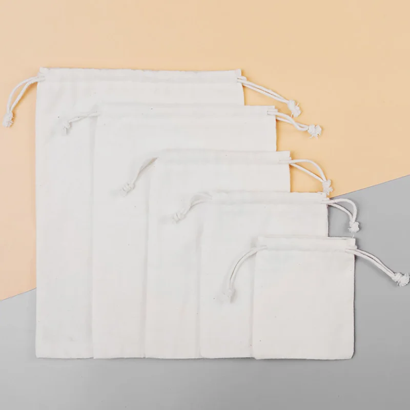 

1PC Drawstring Bag High Quality Gift Pouches Stuff Storage Bag Multi Size Laundry Clothes Finishing Bag Home Oraganization