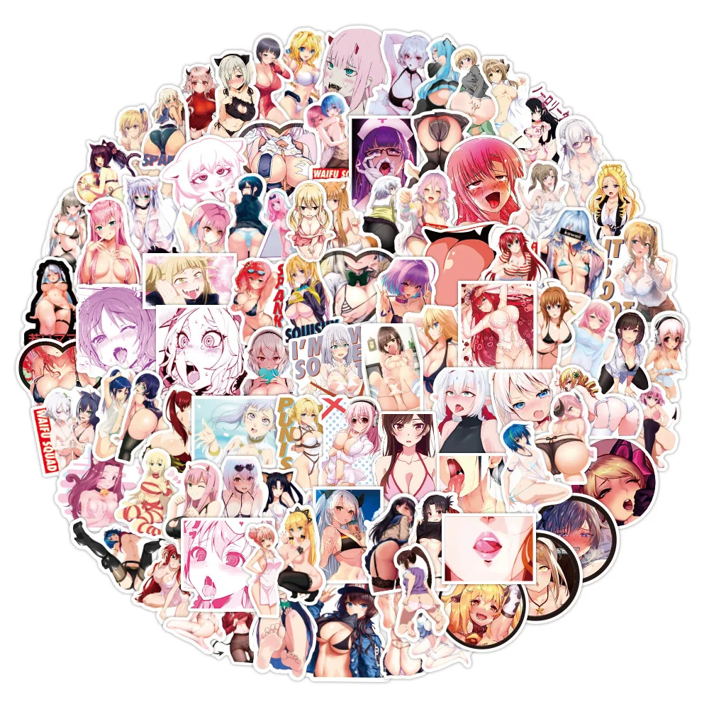 1050100pcs tease vulgar sexy beauty girls stickers laptop guitar luggage waterproof graffiti sticker decal kid classic toys free global shipping