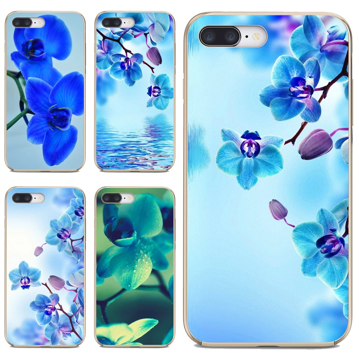 Силиконовый чехол из ТПУ с изображением синей орхидеи и цветов для iPod Touch iPhone 10 11 12