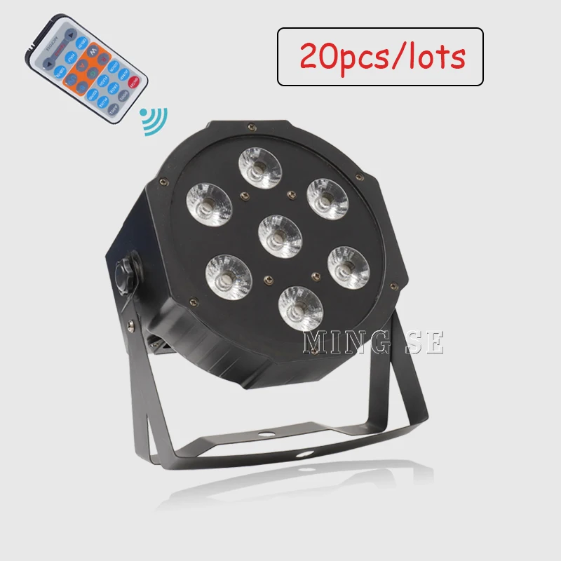 20 шт./лот 7x12 Вт беспроводной пульт дистанционного управления led Par огни RGBW 4в1
