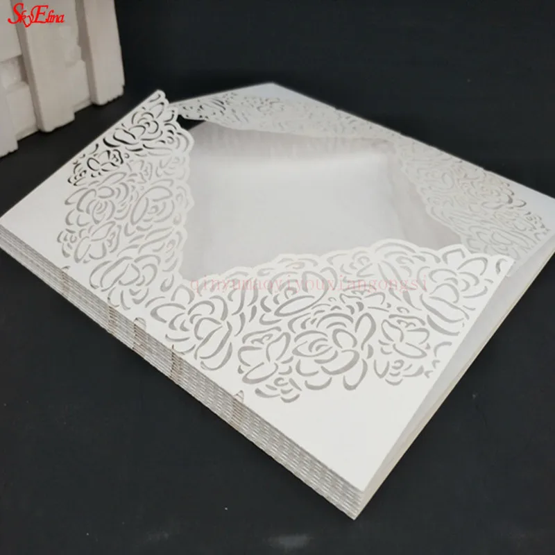 10 шт./лот квадратный полый цветок модная лазерная резка свадебная