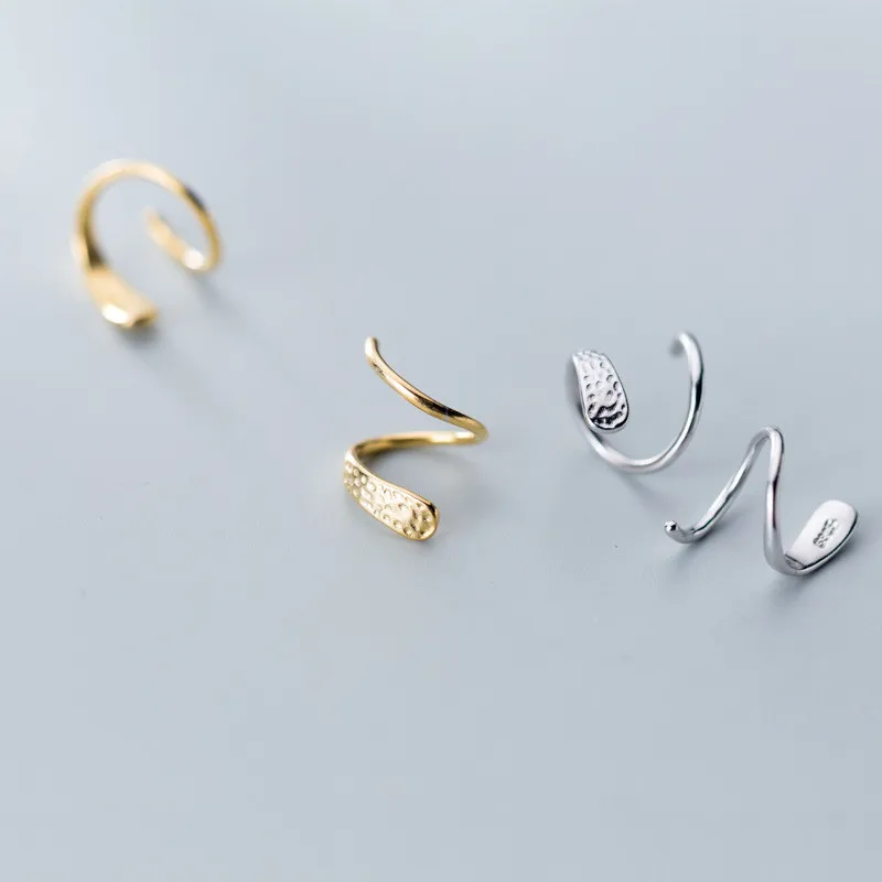 

Unique 925 silver earrings for women Spiral shape dangle ear accessory earlobe piercing fine jewelry female party charm gifts