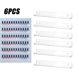 6 layer nail polish display rack transparent storage holder nail art tools lipstick organizer free global shipping