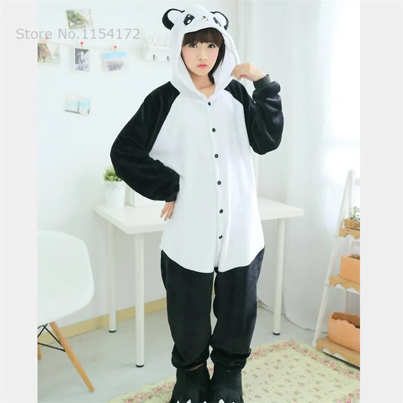 Кигуруми панда животные пижамы мультяшный костюм косплей взрослые комбинезоны