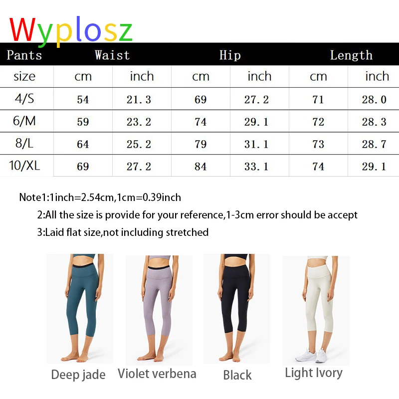 Wyplosz Yoga Pants For Women Seamless Tight Fitness Leggings High Waist Elastic Runing Sports Hip Gym Compression Color Matching