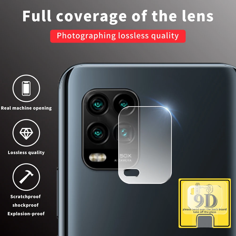 Защитное стекло 9D для камеры Xiaomi Mi 10 Note 9T 9 Pro экрана с полным покрытием Lite
