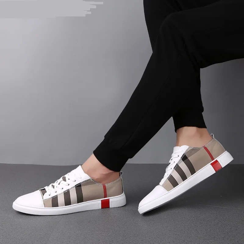 

Fashion Mens Breathable Skateboard Shoes Men Fashion Sneakers High Quality Trainers Shoes Casual Genuine Leather Shoes
