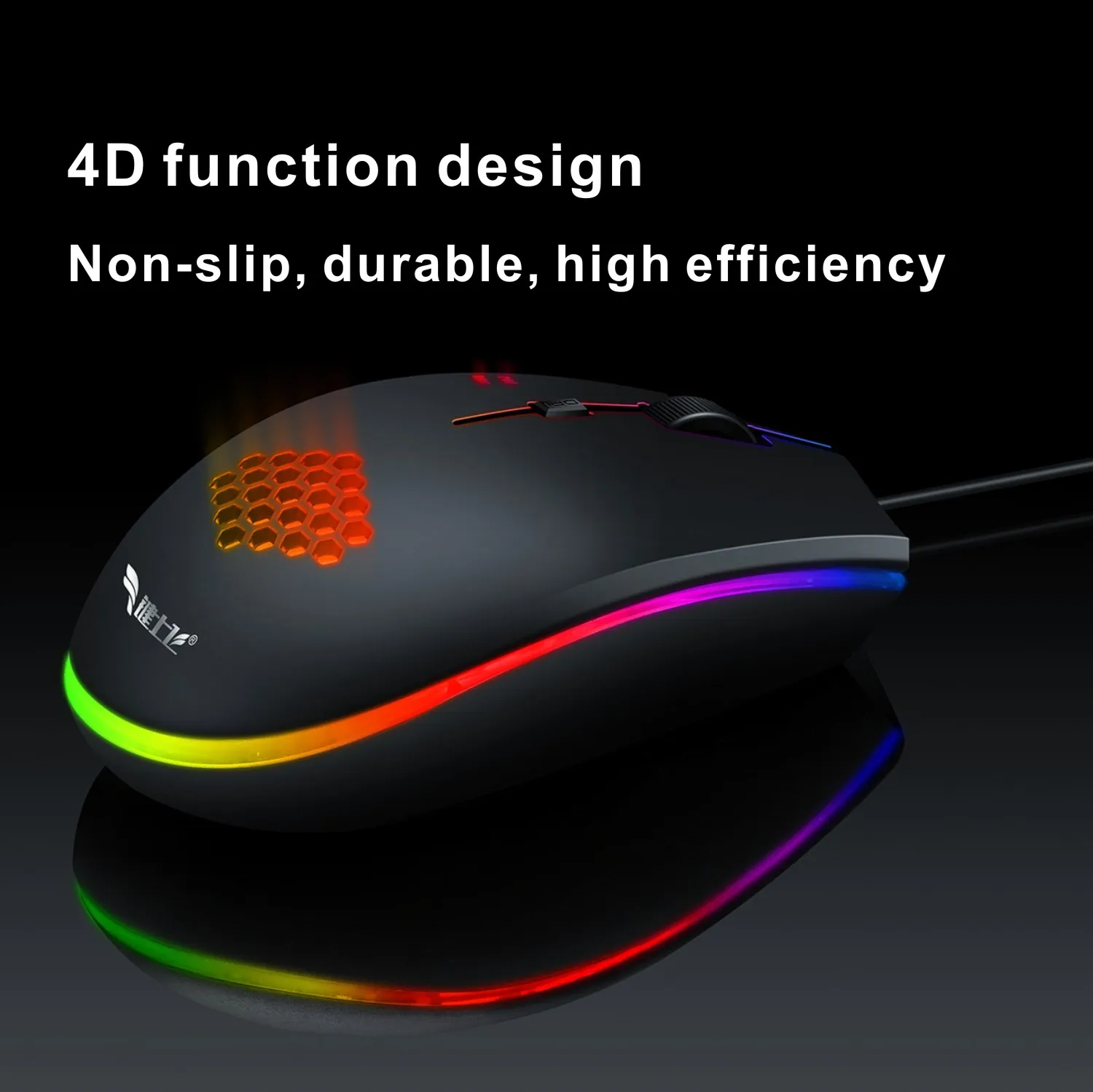 Игровой Мышь USB Проводная эргономичная ПК 4 кнопки светодиодный светильник