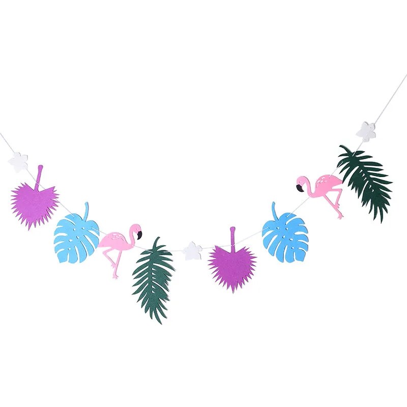 Высокое качество Фламинго листья гирлянда пляж баннер Летняя Вечеринка день
