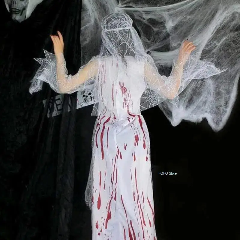 

Halloween Carnival Women Ghost Bride Scary Bloody Zombie Nurse Vampire Devil Horror Party Dress Cosplay Costume Festival Clothes