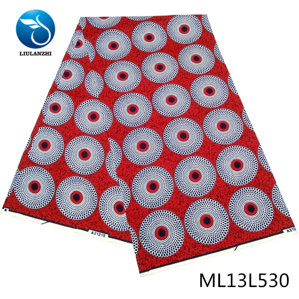 

LIULANZHI 6 yards wax fabric cloth sewing prints ankara tissu wax fabric polyester african wax ML13L515-35