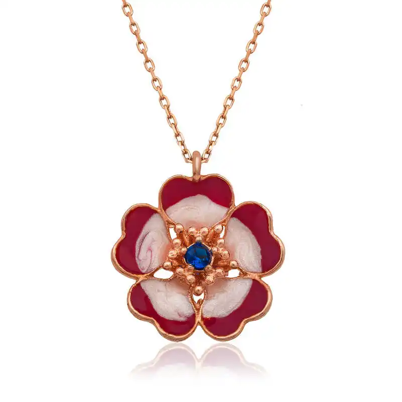 

Silver Magnolia Flower Lady Necklace