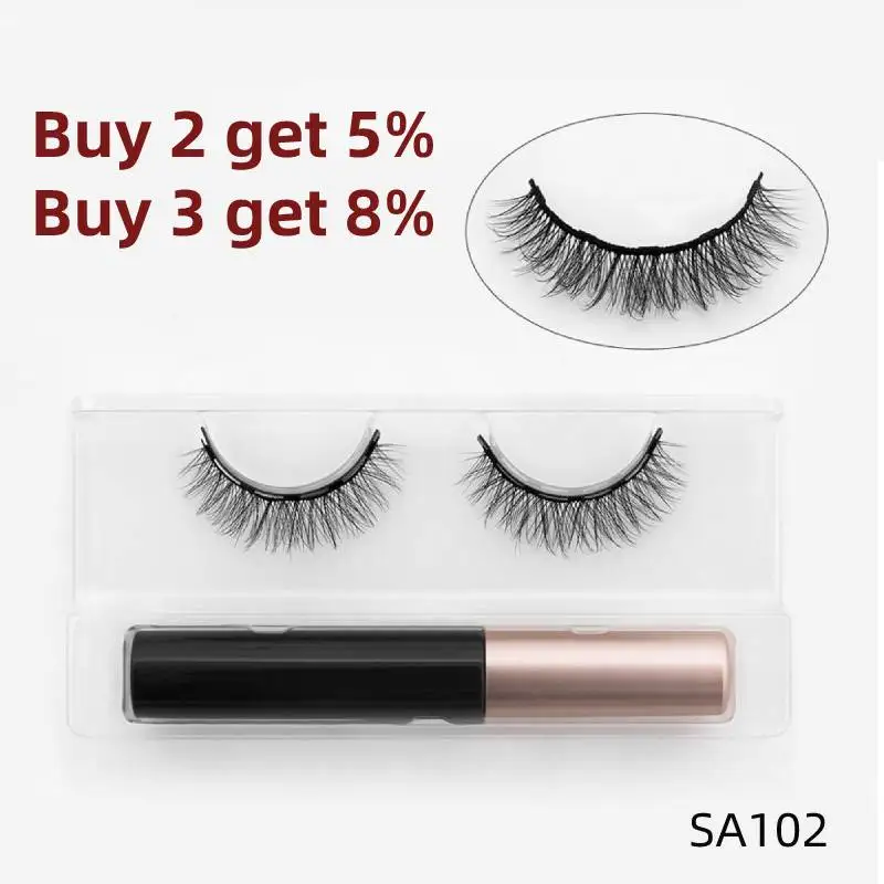 ISEEN 1 пара Набор накладных ресниц Магнитный ресницы Магнитная жидкая подводка для