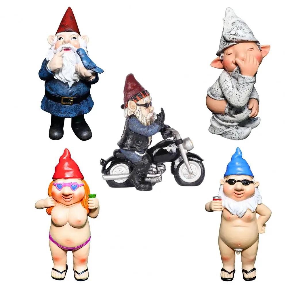 

Santa Clause Figurine Colorful Easy-using Lovely Gnome Statue Decor for Decoration