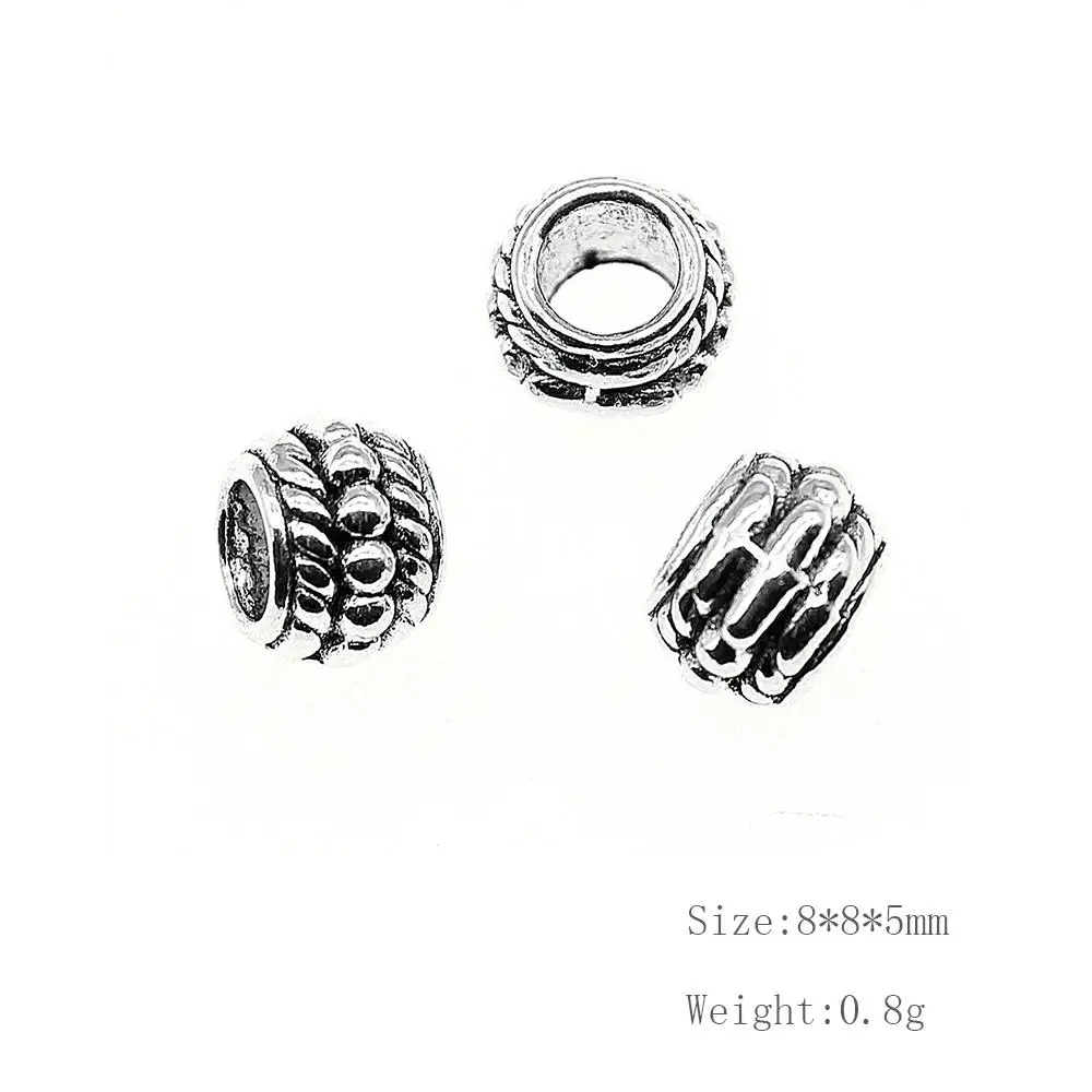 

Malzahar 30 Pieces European Big Hole Beads Spacer Beads Jewelry Findings Components Creative Diy Jewelry Accessory