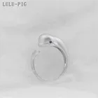 Кольцо LULU-PIG из серебра 925 пробы, Корейская версия модного оригинального дизайна, кольцо с изображением Белухи, животного R0231