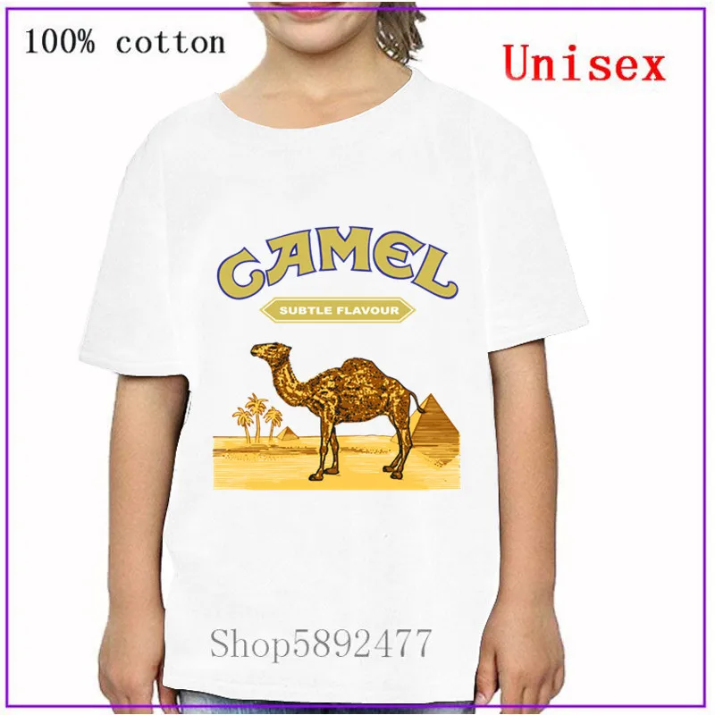Лидер продаж футболка верблюжьей расцветки для мальчиков и девочек детские