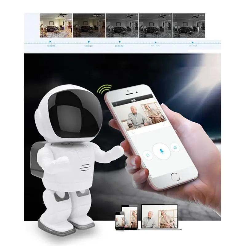 Baby Monitor Wireless Remote Intelligent IP Camera 1080P Robot Night Vision Monitoring Equipment with UK Plug | Инструменты