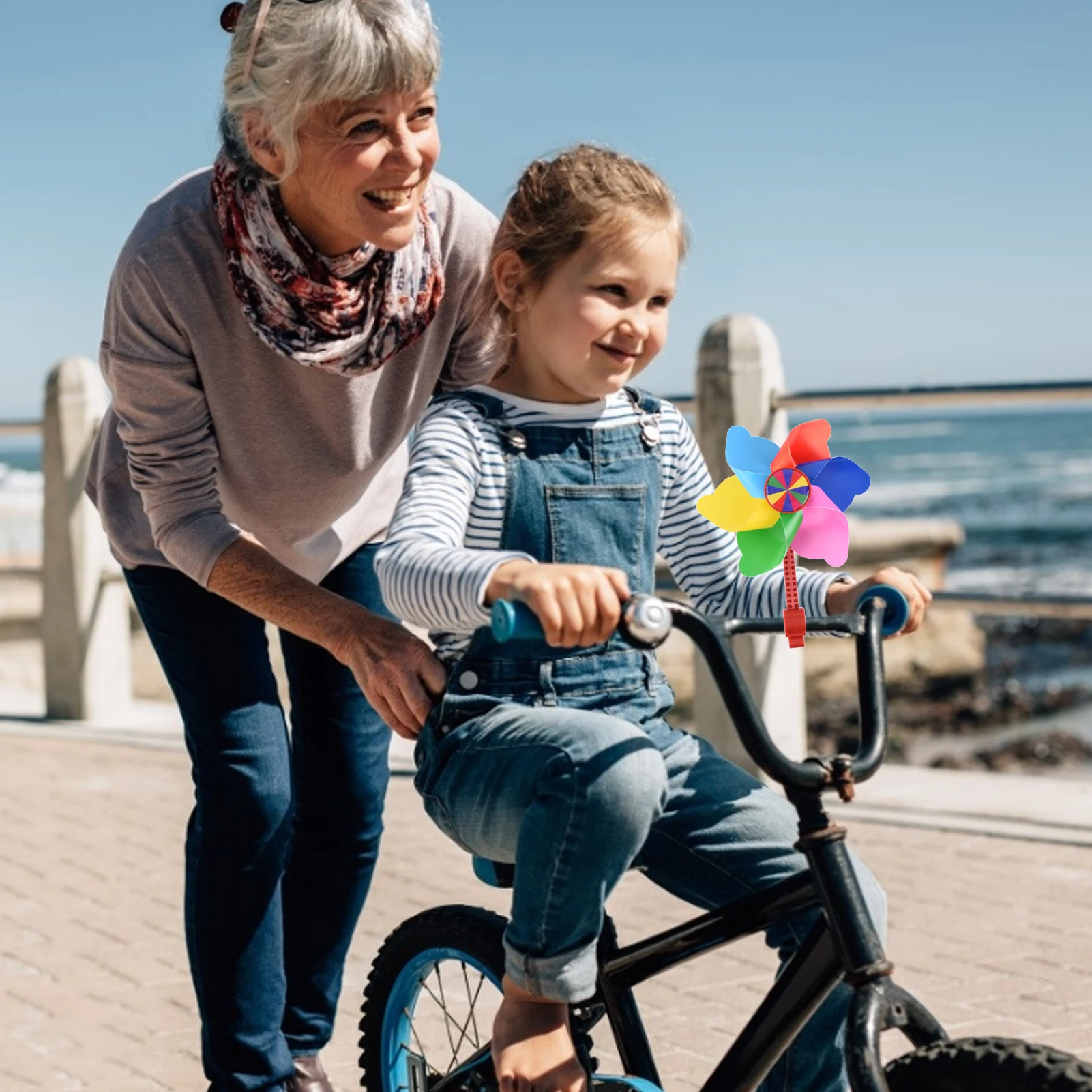 

Children Bicycle Windmill Cartoon Colorful Pinwheel Long Pole/ Short Pole Windmill Scooter Decorative Accessories