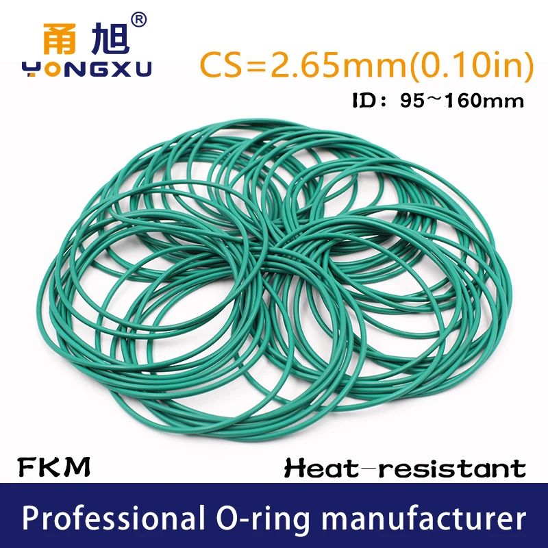 Фторрезиновое кольцо FKM уплотнительные кольца CS2.65mm ID95/97 5/100/103/125/145/160*2 65 мм