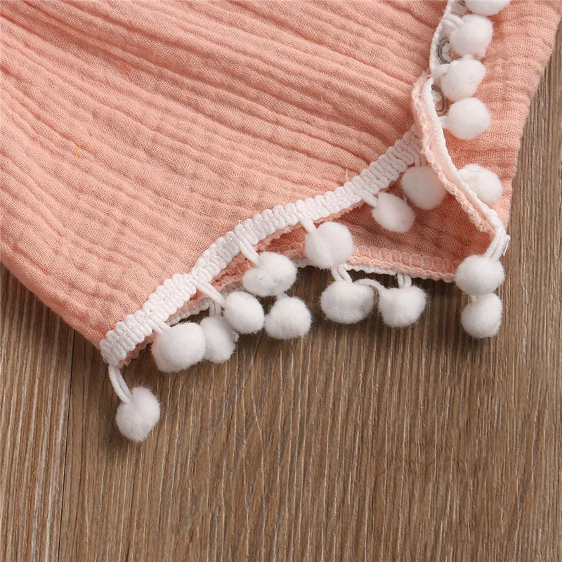 2020 летние комбинезоны для маленьких девочек милый однотонный комбинезон без