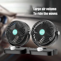 12v24v mini electric car fan low noise air conditioner dual head 360 degree adjustable cooling fan car cooler ventilador summer