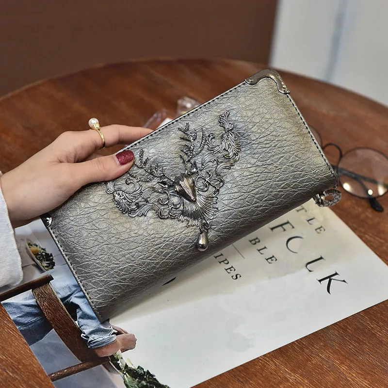 

Новый Модный женский кошелек с оленями, Длинный кошелек на молнии, кошелек для монет, держатель для карт, Carteira Feminina, кошелек, Cartera Mujer