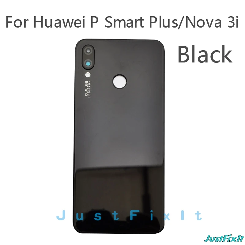 black Для huawei Nova 3i Задняя стеклянная крышка батарейного отсека задняя дверь корпус панель для huawei Nova 3i Задняя стеклянная крышка - Цвет: black