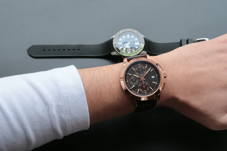 

Men's Watch Automatic Mechanical Chronograph Watch 42mm IW380702 18K Rose Gold Luxury Watch Leather Strap 1:1 Replica Watch