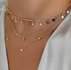 Новый богемный многослойный ожерелье с Луной и звездой для женщин золотой цвет 2020 винтажные Подвески Ожерелья Геометрия ювелирные изделия с чокерами подарок