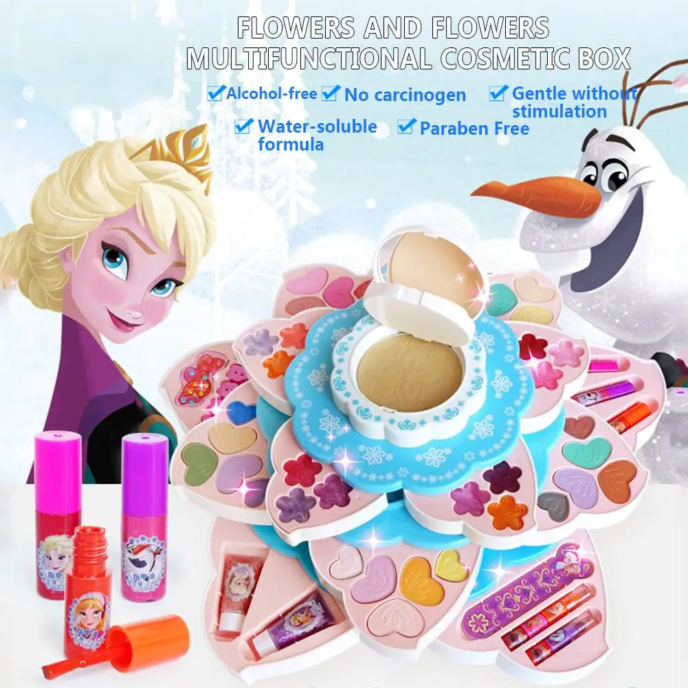 Disney Замороженные детские игрушки Парикмахерская дети подарок на день рождения цветок Форма девушки Косметика Игрушки для девочек детский узор